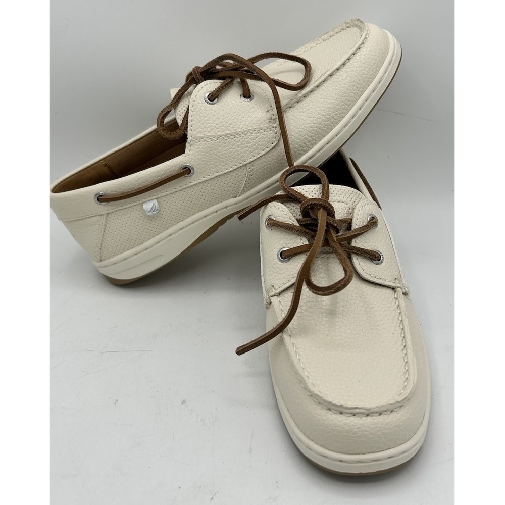 Sperry Whalefish Memory Foam 105582 Leather‎ Boat Shoe Tan Women's 8.5 NEW